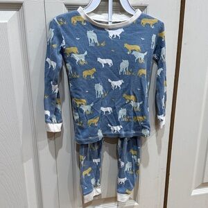 Burt’s bee’s kids Cozy Kids Animal Print Pajama Set - Blue and White